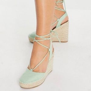 New ASOS Design Sage Green Wedges